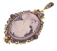 UKCOCO Broche Vintage Femme Portrait de Dame Émaillée avec Bijoux Élégants pour Toutes Occasions