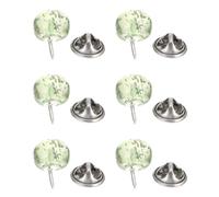 UKCOCO Broches Boutons 6Pcs Vert pour Femmes, Collier et Châle, Plastique et Acier Inoxydable, Décoratives, Anti-Exposition, Fête et Vie Quotidienne
