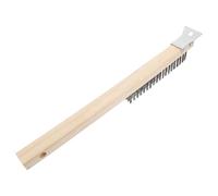 UKCOCO brosse à pizza grattoir à pizza brosses métalliques accessoires de four à pizza extérieur grattoir à pierre à pizza brosse en acier inoxydable petites brosses de nettoyage