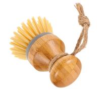 UKCOCO Brosse Vaisselle Bois à Tête Ronde Créative Brosse de Nettoyage Cuisine Multifonction pour Casseroles Poignée Bois Ergonomique Pratique