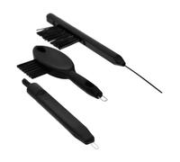 UKCOCO Brosses de Nettoyage pour Éliminer le Cérumen Piégé pour Appareils Auditifs Lot de 3 Noirs Poignée Confortable en Plastique et Aimant Kit Pratique D'entretien Auditif
