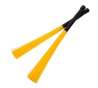 UKCOCO Brosses pour Batterie Jazz Nylon Poils Ondulés pour Flexibilité Accessoires Percussion Durables Jaunes Protège la Peau des Musiciens Brosses Balayage pour Caisse Claire et Batterie