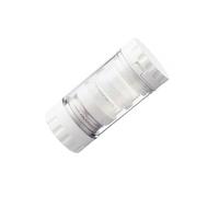 UKCOCO Broyeur à Pilules Multifonction Portable Blanc, Boîte à Comprimés Pratique en Plastique Lames en Acier Inoxydable, Coupeur de Comprimés Compact pour Usage Domestique et Voyages