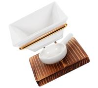 UKCOCO Brûleur et avec Support Bougie Chauffe-Cire Vintage Résistant Chaleur pour Diffuseur Huiles Essentielles et Fondants Parfumés