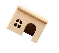 UKCOCO cabane en Bois Hamster petg abri buches Animal de Compagnie Nest The Toy Toys jouyet Cage cabane à Souris pour Animaux de Compagnie Bambou