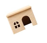 UKCOCO cabane en Bois Hamster petg The Toy abri buches jouyet Nest Toys Animal de Compagnie Cage cabane à Souris pour Animaux de Compagnie Bambou