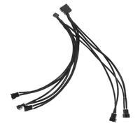 UKCOCO Câble Adaptateur pour Concentrateur De Ventilateur Répartiteur À 5 Ports pour Ventilateurs Simplifiez La Configuration De Votre Ordinateur