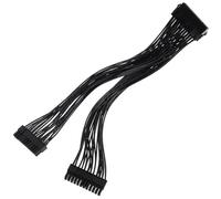 UKCOCO Câble D’Extension Double Alimentation 24 Broches 20 4 ATX Noir, Cordon Synchrone 24 Broches, Adaptateur Alimentation DC 3,3v-12v pour Carte Mère, Accessoire Informatique Interne