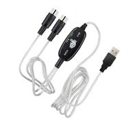 UKCOCO Câble Midi vers USB avec Puce Ftp Haute Performance Câble Adaptateur pour Clavier Stable pour Édition Musicale sur PC Windows