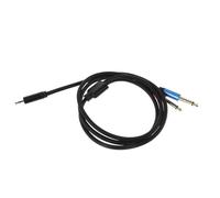 UKCOCO Câble Rallonge Audio 3,5 Mm vers Double 6,35 Mm 1 Mètre Prolongateur pour Casque Audio et Amplificateur Compatible Micro et Haut-parleurs PC