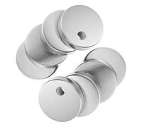 UKCOCO Cache-boulons Lot de 4 Paires en Acier Inoxydable Argenté Design Rond Élégant, Facile à Installer pour Toilettes pour Améliorer L'esthétique Salle de Bain