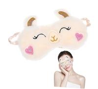UKCOCO Cache-œil Pour Dormir Masque Occultant Confortable En Peluche Forme Lama Panda, Bandeau Doux Et Épais, Pour Sommeil, Relaxation, Voyage, Femmes Et Filles