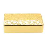 UKCOCO Cache-micro Humbucker 50mm Cache de Micro Décoratif Gravé en Métal Or, pour Guitare Électrique, Enregistrements Studio et Concerts Live