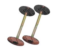 UKCOCO Cache Serrure Porte Sécurité Renforcée 2 Pièces Marron en Acier Inoxydable Rond Vis de Fixation, Installation Simple et Style Vintage pour Portes Intérieures et Extérieures