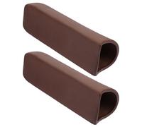 UKCOCO Cachette en Céramique Marron pour Aquarium, Lot de 2 Pièces, Structure Sûre et Émaillage Coloré, pour Petits Poissons et Crevettes Tunnels de Repos