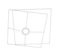 UKCOCO Cadre d'abat-jour vintage d'anneau d'ombrage Carré en fer blanc Douille E27 pour lampe de table et lampadaire DIY éclairage