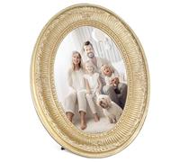 UKCOCO Cadre Photo Vintage Ovale: En Résine Dorée, Style Rétro et ÉléGant Pour Mur ou Table - Décoration Intérieure Exquise et Idéal pour Souvenirs, 20X15Cm