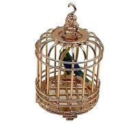 UKCOCO Cage à Oiseaux Miniature Maisons Décorations Cage Volière Décor D'oiseau Petit Maison Oiseau Décoration Décoratif Tout Petit Décorations Décoration Accessoire Décor Or Rose Métal