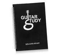 UKCOCO Cahier de Partitions de Guitare A4 à Spirale Couverture Plastique Carnet de Musique Portable pour Guitaristes Fournitures Musicales pour Notes et Compositions pour