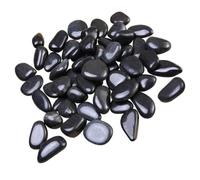 UKCOCO Cailloux Noirs Ronds en Pierres pour Plantes et Vase, Décor | Gravier pour Petit Aquarium, Bords Lisses et Sûr, Drainage Facile, Usage Jardin et Allée