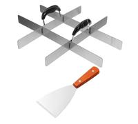 UKCOCO Cake Portion Marker Acier Inoxydable avec Poignées Ergonomiques Diviseur de Parts Égal pour Gâteau Tiramisu Desserts et Pâtisseries Outil Robuste pour Cuisine et Pâtisserie
