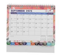 UKCOCO Calendrier de Bureau avec Motif Floral Planificateur à Retourner pour Organisation Quotidienne Calendrier Annuel Créatif pour Espace de Travail Élégant