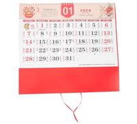 UKCOCO Calendrier Mural Suspendu Traditionnel Dragon Année 2024, Calendrier Mensuel Quotidien Date Lunaire, Fournitures de Bureau Décoratives pour Maison, Bureau et Dortoir, Accessoire