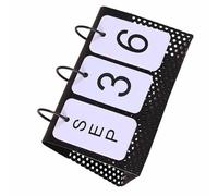 UKCOCO Calendrier Perpétuel de Bureau en Fer Noir et Papier, Décoration Créative pour Table, pour Bureaux et Chambres, Calendrier Personnalisable et Solide
