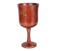 UKCOCO Calice en Bois Marron à Trois Phases Pentagramme, Décoration Rétro pour Cérémonies Religieuses, Ornement Purifiant L'esprit et Objet Décoratif Maison