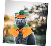 UKCOCO Cape et Chapeau pour Chien Halloween Douce Costume Automne pour Petits Animaux Décoratif pour Fête et Photo Pratique pour Propriétaires Animaux