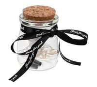 UKCOCO Capsule D’Amour LED 52 Pilules Noires Bouteille en Verre Décorative Message Une Bouteille Kit DIY pour Anniversaire et Présent Romantique Expression Couleur Couleur Aléatoire