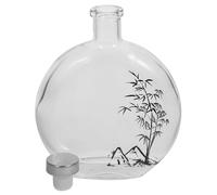 UKCOCO Carafe à Vin en Verre Transparent Bouteille d'Alcool Portable Petite Taille Bouteille de Vin Délicate pour Spiritueux pour Transport et Conservation