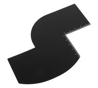 UKCOCO Carte de Barbier Réutilisable avec Règle Intégrée S, Outil de Précision pour Contour des Cheveux et Ligne de Barbe, Guide de Coiffure Pratique pour Coupe à Domicile et Salon,