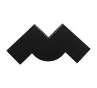 UKCOCO Carte de Coiffure pour Hommes en Plastique avec Règle Intégrée Modèle W pour Ligne de Cheveux et Barbe Outil de Mise Précis Accessoire Polyvalent pour Soin Barbe à Domicile et