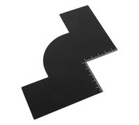 UKCOCO Carte de Coiffure W en Plastique Réutilisable avec Règle Intégrée, Outil de Coupe de Barbe Précis et Guide de Style pour Ligne de Cheveux et Barbe, Usage Professionnel