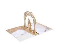 UKCOCO Cartes D'invitation de Mariage à Paillettes, Carte D'anniversaire Romantique, Or, avec Enveloppes et Papier Intérieur, Papier Pailleté, pour Anniversaires et Saint-valentin