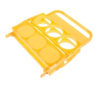 UKCOCO Casier à Bouteilles Pliable Portable en Plastique Jaune Compartiments Individuels pour 6 Bouteilles, Design Léger et Solide pour Collection et Fêtes Spéciales