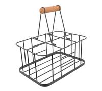 UKCOCO Casier à Vin Forgé Gris Rangement Décoratif pour Bouteilles Support Polyvalent pour Bouteilles de Vin Lait et Épices Design Créatif et Robuste