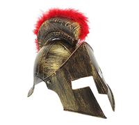 UKCOCO Casque de Guerrier Spartiate Doré Unique en Plastique Taille Unique pour Homme Fête Carnaval Cosplay Bal Masqué