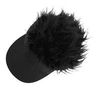 UKCOCO Casquette Postiche Chapeau De Baseball Unisexe Noir Taille Unique Casquette à Visière Postiche Pour Cosplay Fête Et Usage Quotidien