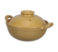 UKCOCO Casserole Terre Cuite Traditionnelle avec Double Poignée Pot à Ragoût Pratique pour Cuisson Maison Marmite Cuisine pour Riz Braisé et Soupe