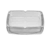 UKCOCO Cendrier Carré en Verre Noir 10 X 10 Cm, Cendrier en Verre pour Cigarettes et Cigares, Accessoire Décoratif pour Bureau et Maison, Facile à Nettoyer, Stable et Résistant