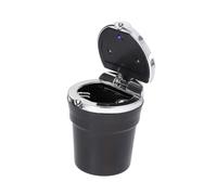 UKCOCO Cendrier de Voiture Portable Cylindrique avec LED Bleue Support Odeur Design sans Fumée Adapté Aux Porte Gobelets Standard Bureau et Voiture