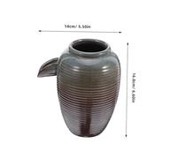 UKCOCO Ceramic Jar Fountain for Fish Tank and Garden Outdoor Circulation Water Feature No Pump Elegant Aquarium Landscaping Decor
