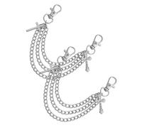 UKCOCO Chaîne de Chaussure en Alliage Métallique Breloque Croix Blanche, Décoration pour Baskets et Bottes, Accessoire de Mode Unisexe, Compatible Lacets Perforés, Style Hip-hop