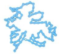 UKCOCO Chaîne de Vélo Robuste 94 Maillons Bleu Ciel Chaîne de Cyclisme Antirouille pour Vtt et Vélo de Route Accessoire Détachable pour Entretien et Remplacement