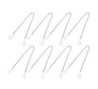 UKCOCO Chaîne Suspendre en Métal Argenté 30 Cm Attaches, Lot de 8 Pièces, Réglable pour Panneaux D’affichage, Jardinières et Mangeoires à Oiseaux - Chaîne Suspendre Robuste