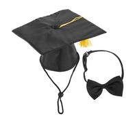 UKCOCO Chapeau De Doctorat Décoratif pour Animal De Compagnie Vêtements De Remise De Diplôme pour Chiot Chapeau pour Chien avec Pompons