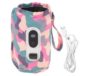 UKCOCO Chauffe-biberon Numérique Portable pour Bébé, Housse en Tissu Oxford et Silicone, Résistance à L'usure, Chauffage Uniforme Réglage 5 Niveaux pour Usage Extérieur