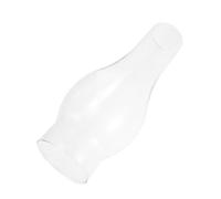 UKCOCO Cheminée de Lampe à Pétrole en Verre Épais Transparent Abat-Jour Résistant au Vent Petit Format Cylindrique Remplacement pour Lampe Tempête Éclairage d'Urgence